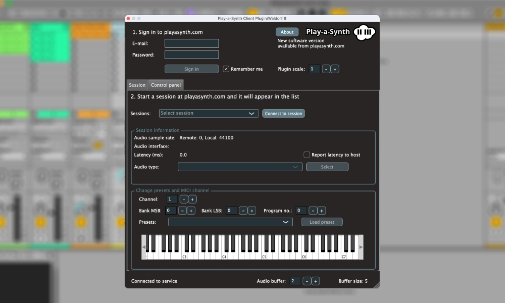 Play-a-Synth VST/AU plugin